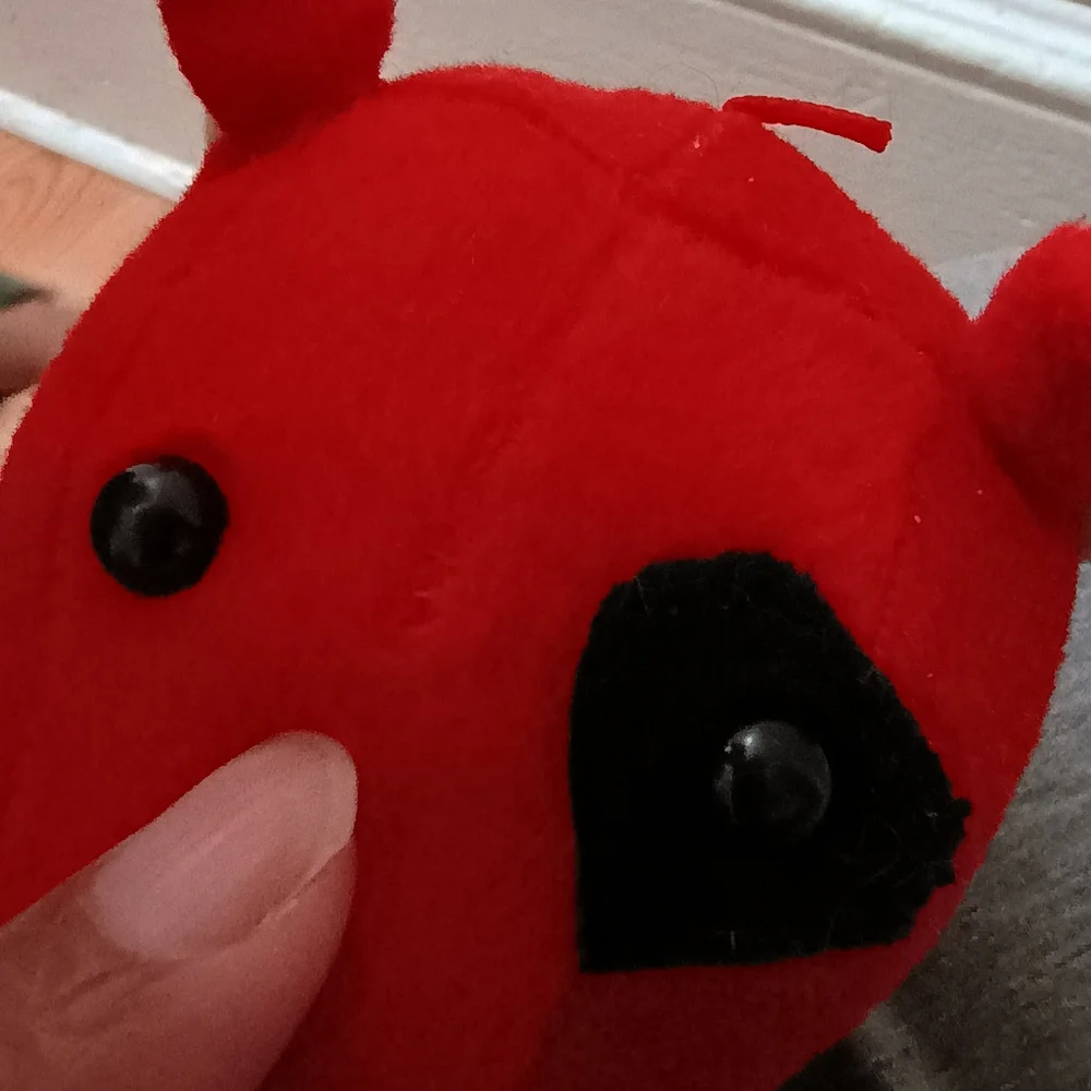 GANZ Plush Red Dog Sitting Stuffed Animal Bull Terrier Toy 8in - Picture 8 of 16